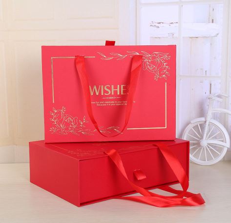 Luxury paper bag made from rigid grey board